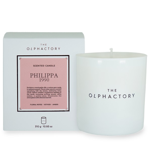 Свеча ароматическая the olphactory, white insignia, philippa 1990, 60 ч