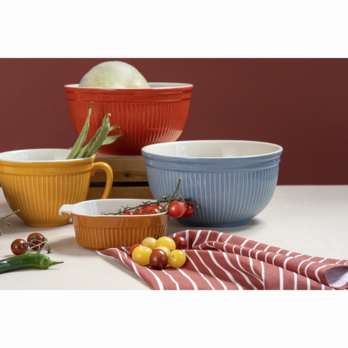 Миска soft ripples, 3,9 л, карамельная