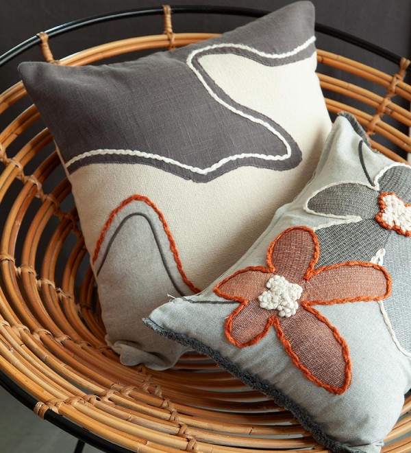 Чехол на подушку flowing stone из коллекции ethnic, 45х45 см