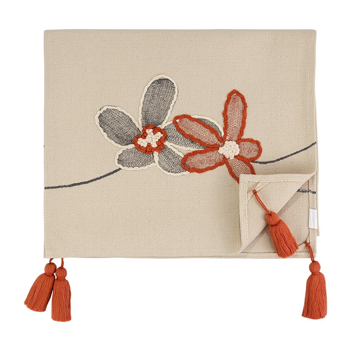 Дорожка на стол stone flowers из коллекции ethnic, 45х150 см