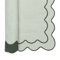 Салфетка под приборы с контрастным кантом зеленого цвета из коллекции trendy ruffles, 35х45 см