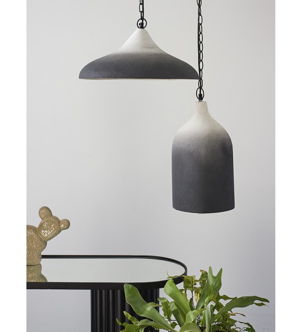 Светильник подвесной sustainable collection, D22х39 см, черный/белый