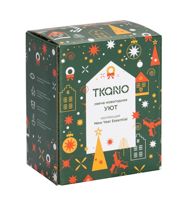 Свеча новогодняя Уют из коллекции new year essential, 9,3см