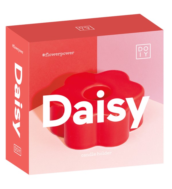 Подсвечник daisy, D8 см, красный