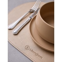 Салфетка сервировочная pool, 30х45 см, коричневая/золотистый металлик