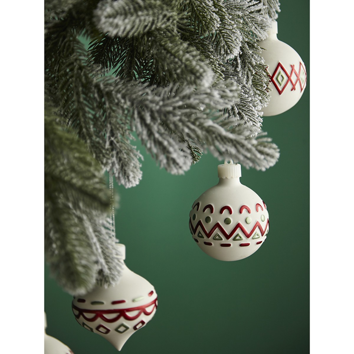 Набор ёлочных украшений с подсветкой festive embroidery из коллекции new year essential, 4 шт.