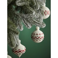 Набор ёлочных украшений с подсветкой festive embroidery из коллекции new year essential, 4 шт.
