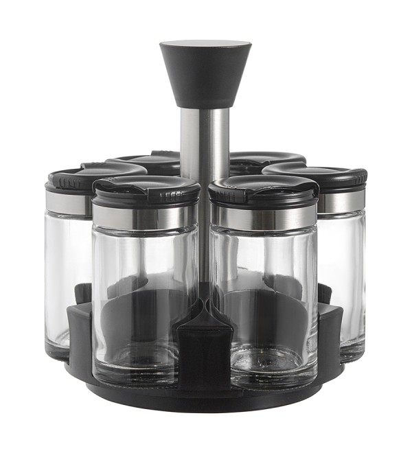 Набор из 6 банок для специй с подставкой scented jar, 100 мл