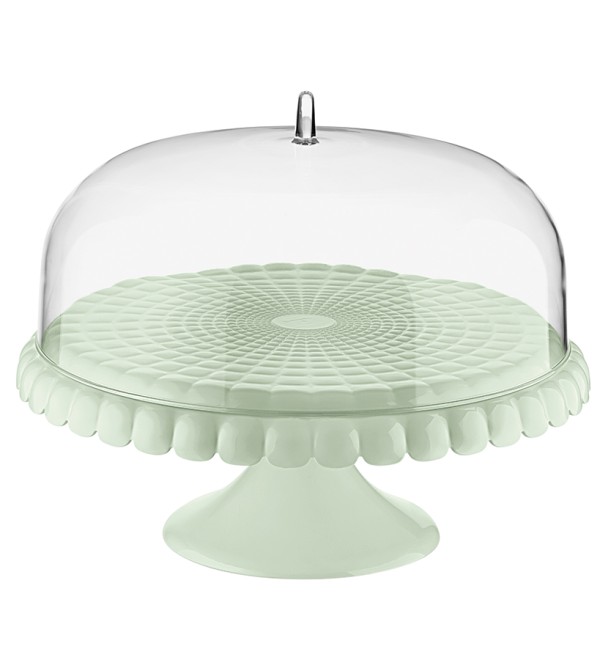 Блюдо для торта с крышкой tiffany, D30 см, зеленое