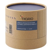 Свеча ароматическая с деревянным фитилём nutmeg, leather & vanilla из коллекции edge, синий, 60 ч