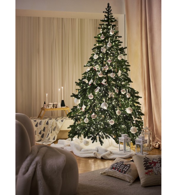 Набор ёлочных украшений fluffy white из коллекции new year essential, 3 шт.