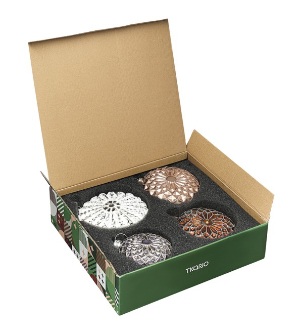 Набор ёлочных украшений winter wonders из коллекции new year essential, 4 шт.