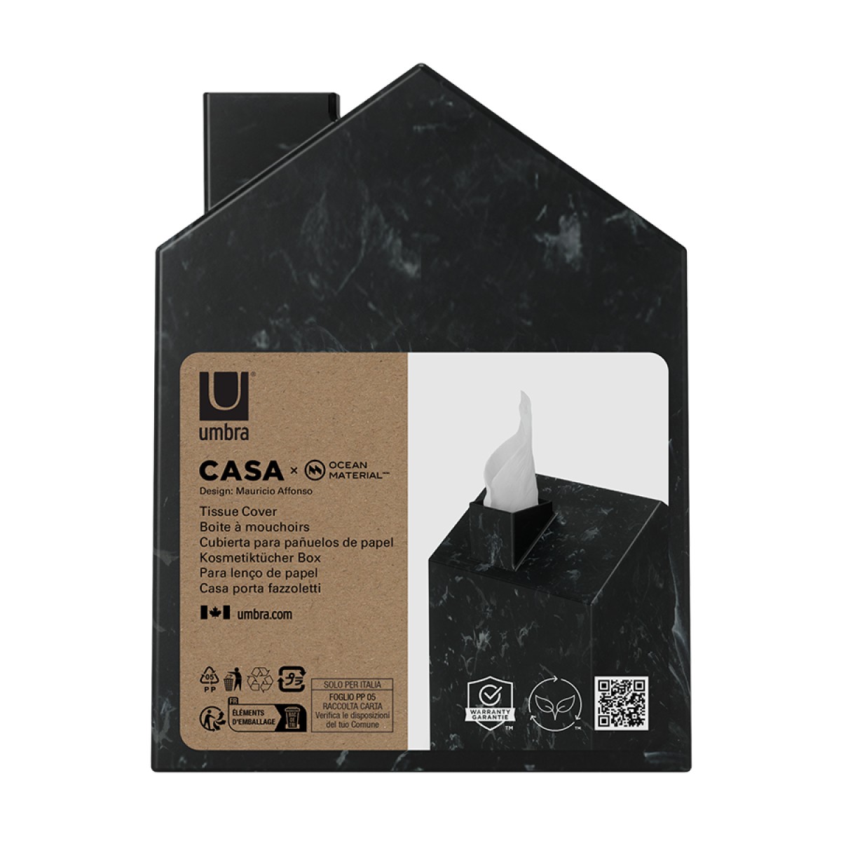 Бокс для салфеток casa, черный
