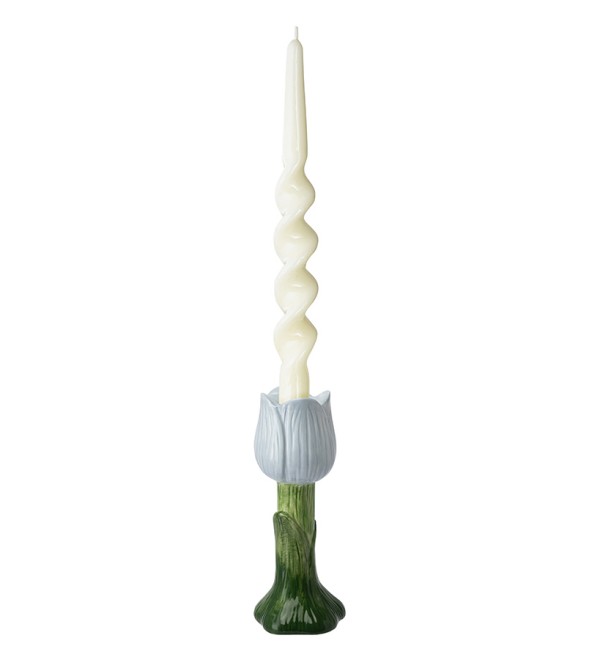 Подсвечник floret голубого цвета из коллекции blossom, 20 см