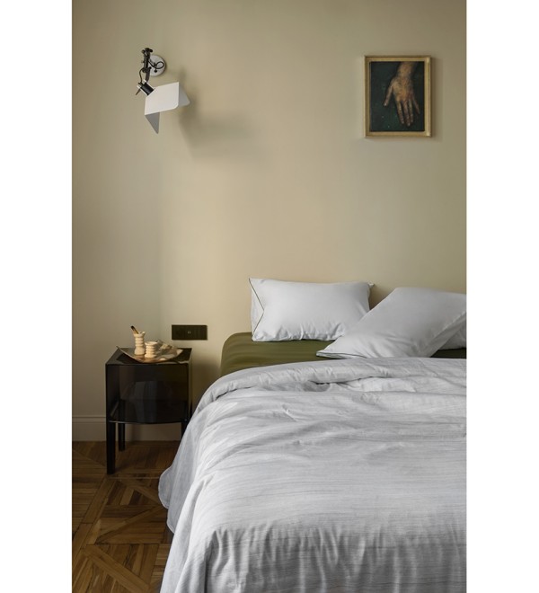 Комплект постельного белья из сатина из коллекции meditation, olive, 150х200 см