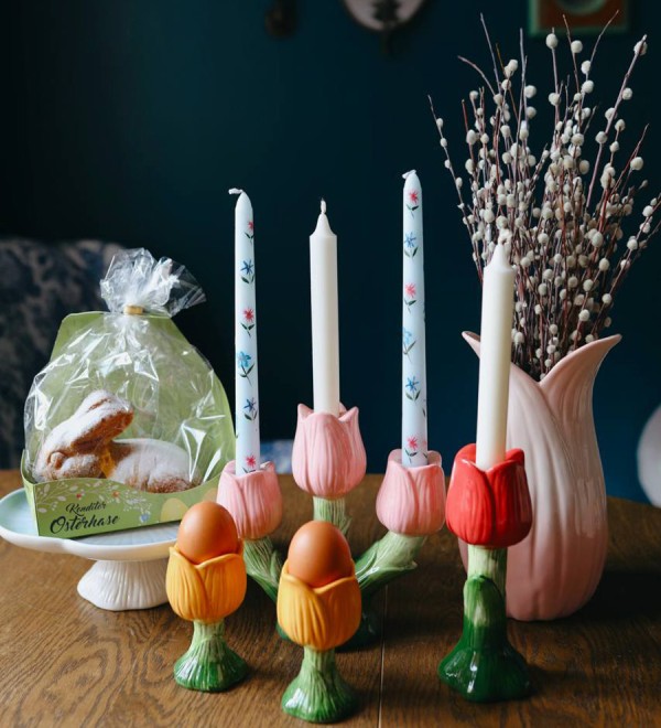 Подсвечник floret для трех свечей из коллекции blossom, 20 см