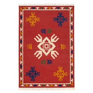 Ковер из шерсти по мотивам чувашских орнаментов из коллекции cultural heritage, 200х300 см