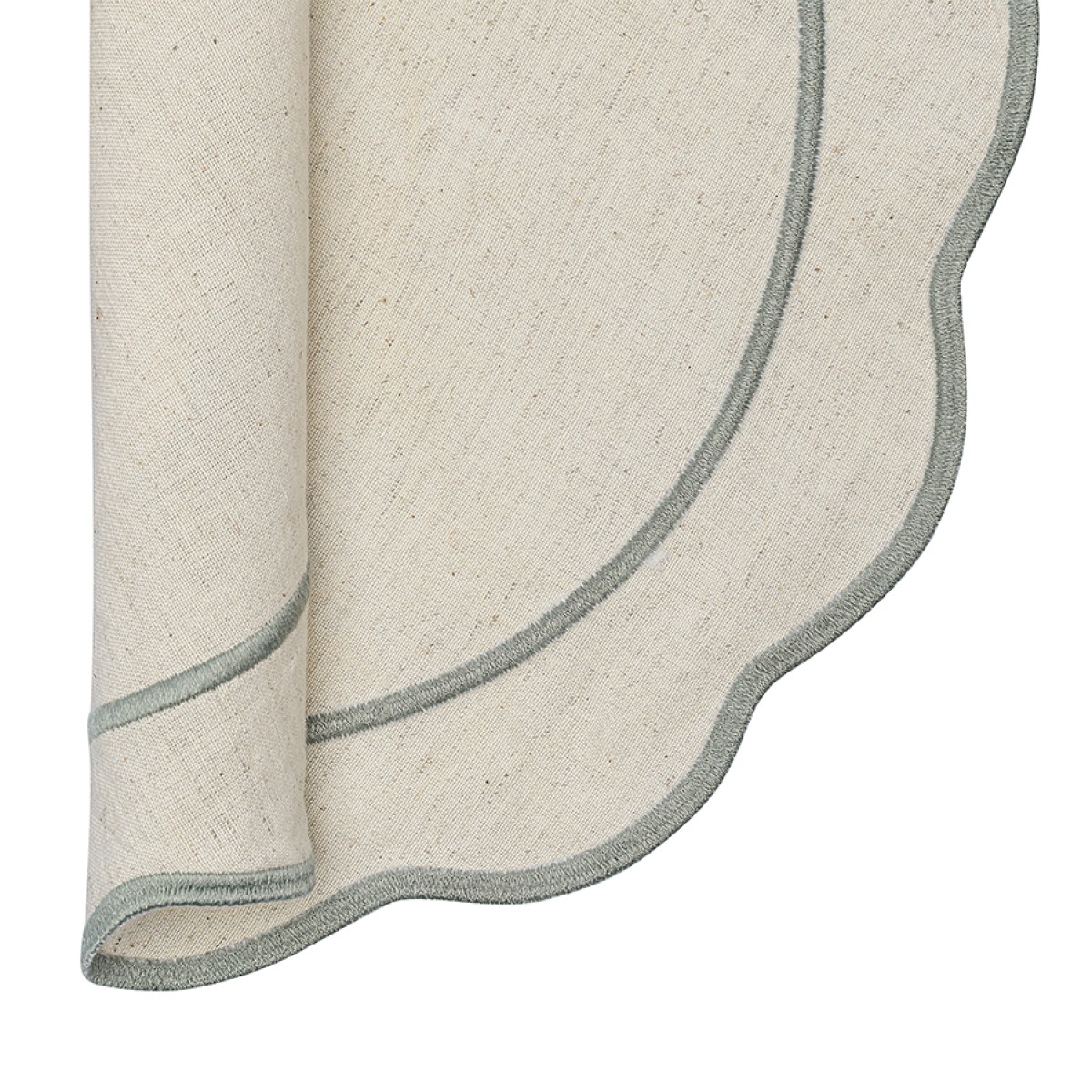 Салфетка под приборы anemone из коллекции trendy ruffles, D38 см, серый