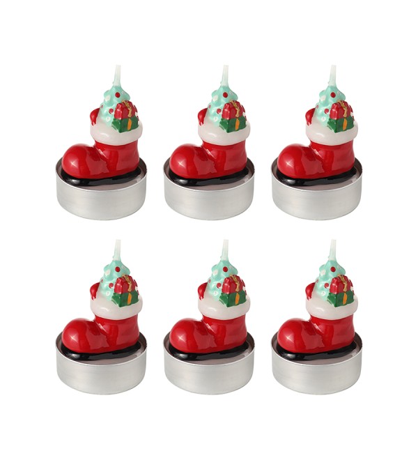 Набор декоративных свечей festive stocking из коллекции new year essential, 6 шт.
