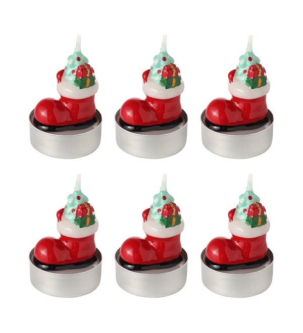 Набор декоративных свечей festive stocking из коллекции new year essential, 6 шт.