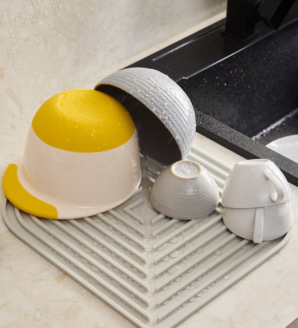 Коврик для сушки посуды dry flex, 34,5х31,5 см, графит