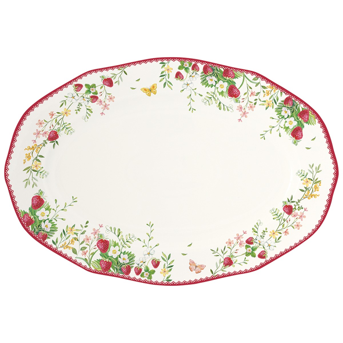 Блюдо овальное jardin des fraises, 36х25 см