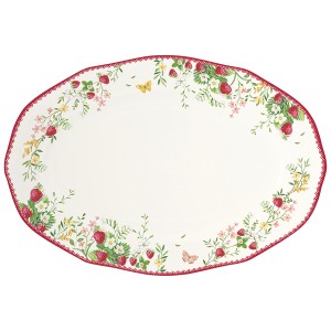 Блюдо овальное jardin des fraises, 36х25 см