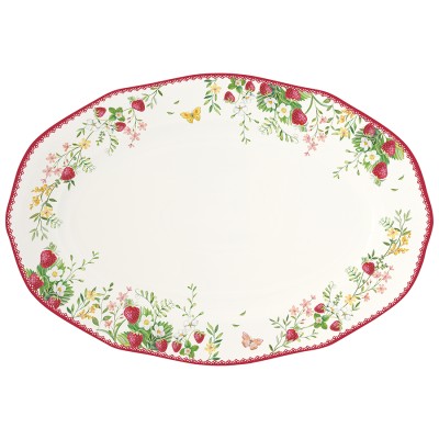 Блюдо овальное jardin des fraises, 36х25 см