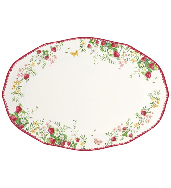 Блюдо овальное jardin des fraises, 36х25 см