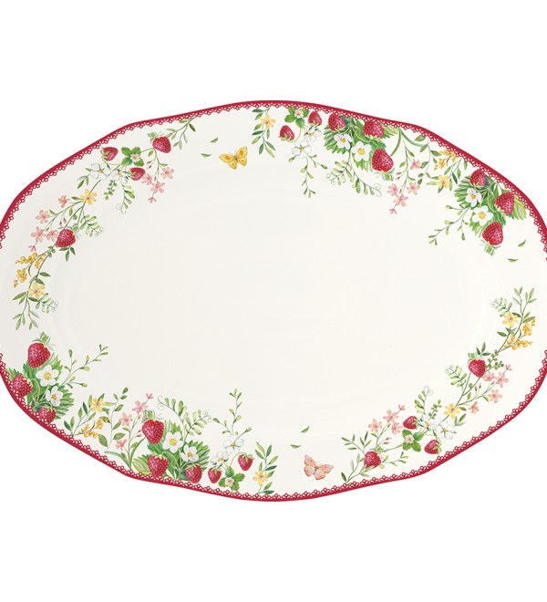 Блюдо овальное jardin des fraises, 36х25 см