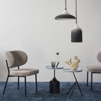 Столик кофейный sustainable collection, D38 см, серый/черно-белый