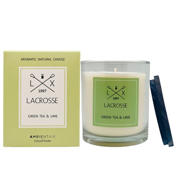 Свеча ароматическая lacrosse, green tea&lime, 60 ч