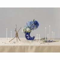 Ваза для цветов moon, 18 см, синяя