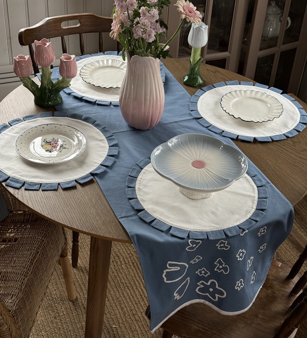 Дорожка на стол Незабудки из коллекции ethnic, 45х150 см