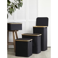 Корзина для белья с двумя отделениями neat twin, 53,5х33х53 см, черная