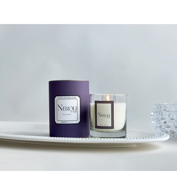 Свеча ароматическая sublime, neroli&basil, 40 ч