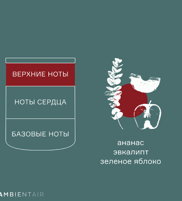 Свеча ароматическая gifting, cinnamon&apple, 40 ч