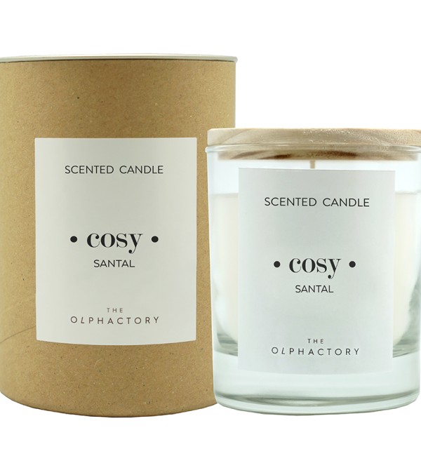 Свеча ароматическая the olphactory, cosy, santal, 40 ч