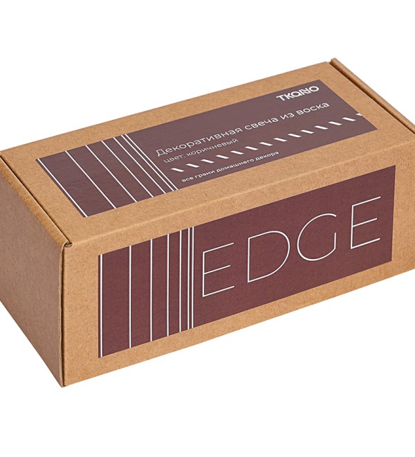 Свеча декоративная коричневого цвета из коллекции edge, 16,5 см