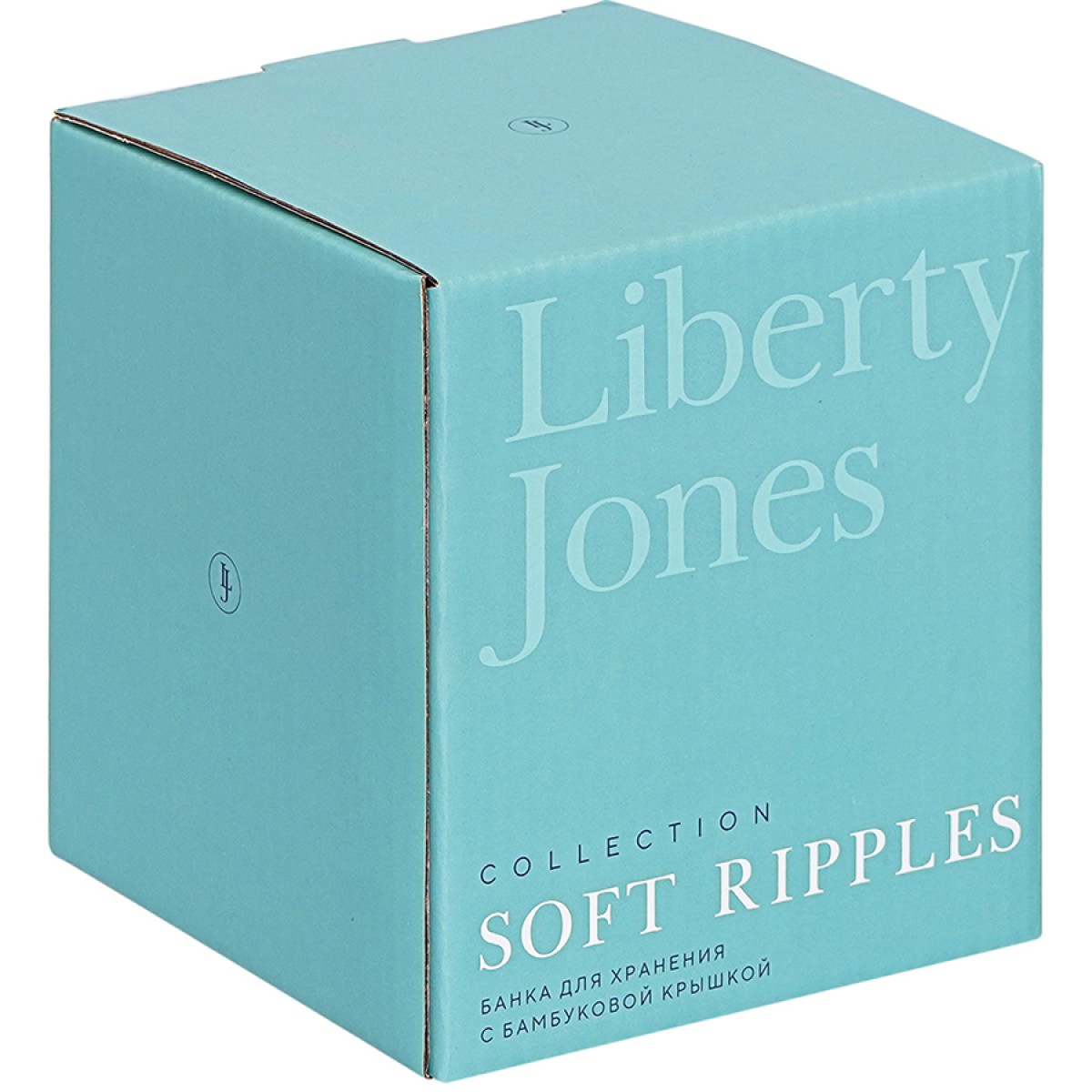 Банка для хранения с крышкой из каучукового дерева soft ripples, dual glazing, 750 мл