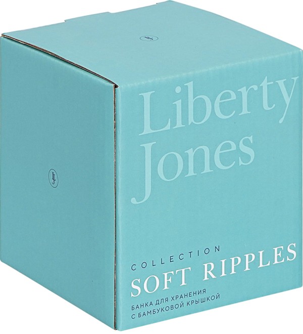 Банка для хранения с крышкой из каучукового дерева soft ripples, dual glazing, 750 мл