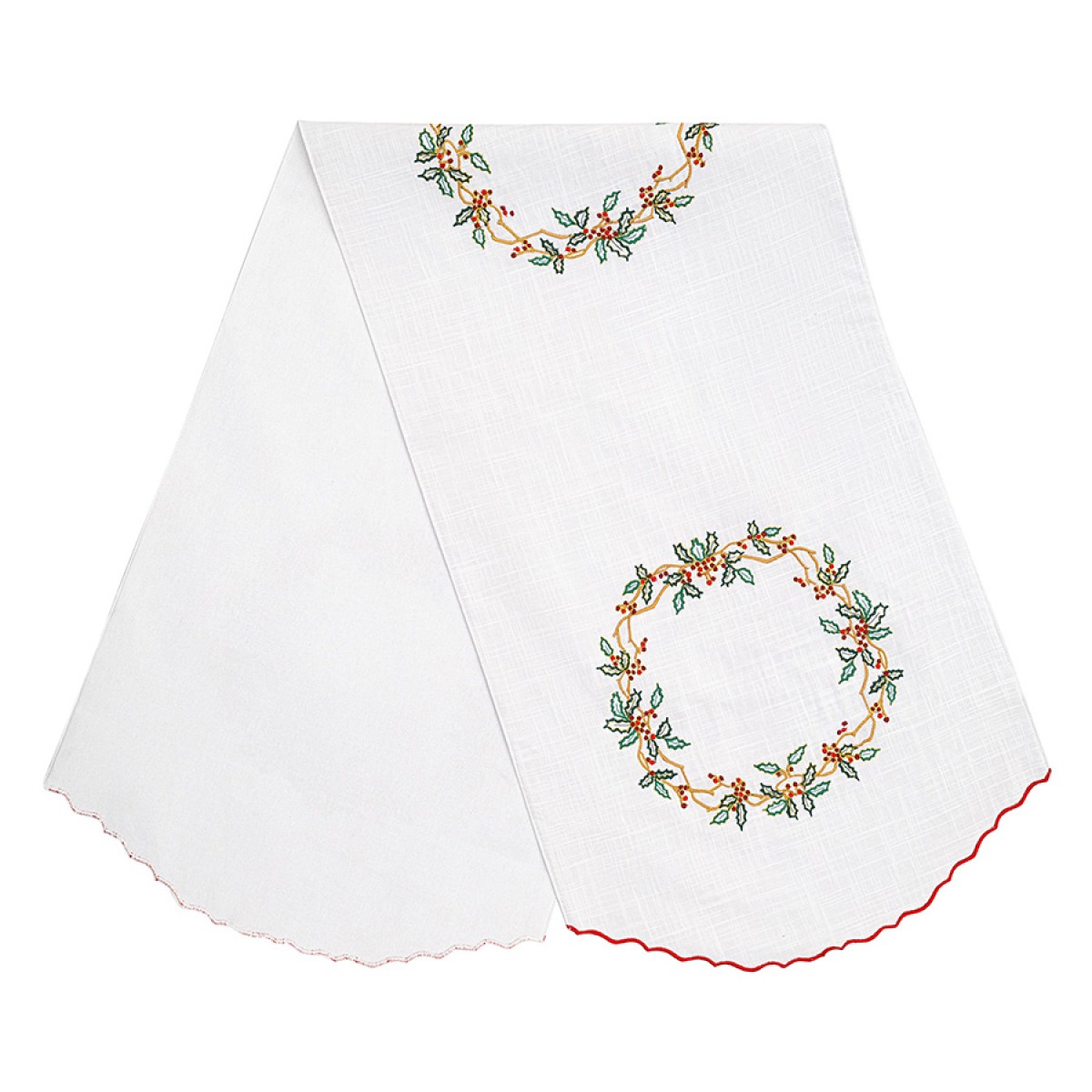 Дорожка на стол festive wreath из коллекции new year essential, 45х150 см