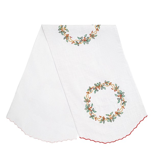 Дорожка на стол festive wreath из коллекции new year essential, 45х150 см
