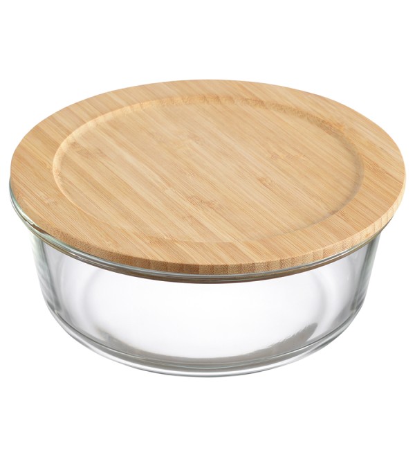 Контейнер для запекания и хранения eco store с крышкой из бамбука, 1300 мл