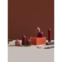 Набор из двух свечей коричневого цвета из коллекции edge, 24,5 см