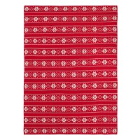 Плед из хлопка с новогодним рисунком frostwork из коллекции new year essential, 130x180 см