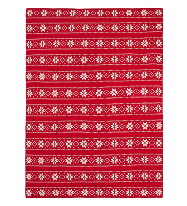 Плед из хлопка с новогодним рисунком frostwork из коллекции new year essential, 130x180 см