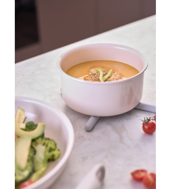 Ковш с крышкой и съемной ручкой smart ceramic, D18 см