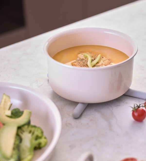 Ковш с крышкой и съемной ручкой smart ceramic, D18 см