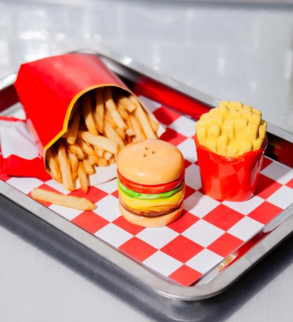 Набор из солонки и перечницы fast food, burger & f